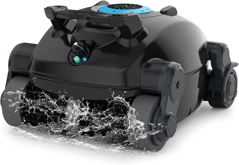 ROBOKLEEN Cordless Robotic Pool Cleaner, Extended Battery Life, 8L
